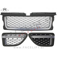 Land Rover Range Rover Sport 06-09 maska in bočne mreže Silver Edition