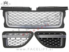 Land Rover Range Rover Sport 06-09 maska in bočne mreže Silver Edition