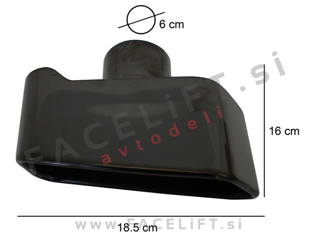 BMW 5 / F10 F11 (10-17) / nastavki za izpuh / črni (sijaj)