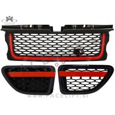 Land Rover Range Rover Sport / LS (06-09) / maska in bočne mreže / Black Red Edition
