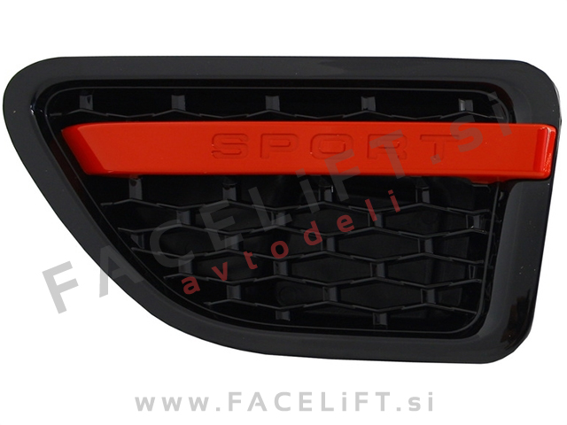 Land Rover Range Rover Sport / LS (06-09) / maska in bočne mreže / Black Red Edition