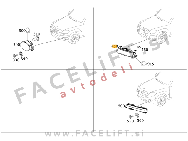 Mercedes GL / X164 (09-12) / LED dnevna luč / leva