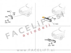 Mercedes ML W164 08-11 LED dnevna luč desna