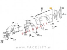 Mercedes GLK / X204 (08-12) / sprednji blatnik / levi
