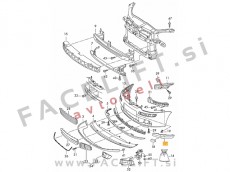 VW Golf 5 03-08 letev sprednjega odbijača leva