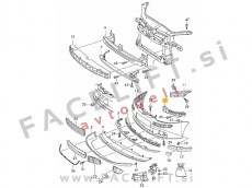 VW Golf 5 / 1K (03-08) / nosilec žarometa / levi