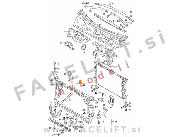 Audi A4 B8 8K 11-15 vezna stena