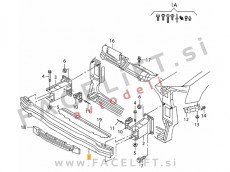 Audi A4 B8 8K 07-11 ojačitev sprednjega odbijača