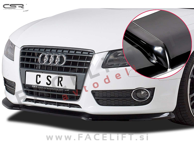 Audi A5 8F 8T 07-11 podaljšek sprednjega odbijača črni (sijaj)