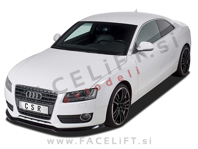 Audi A5 8F 8T 07-11 podaljšek sprednjega odbijača črni (sijaj)