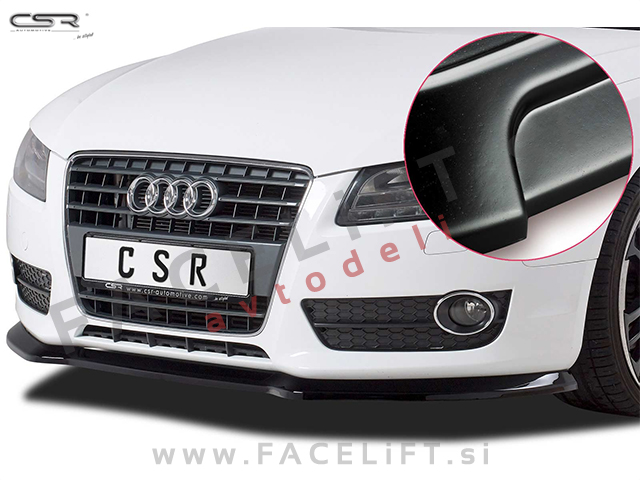 Audi A5 8F 8T 07-11 podaljšek sprednjega odbijača črni (mat)