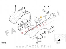 BMW 5 E39 96-04 sprednji blatnik levi