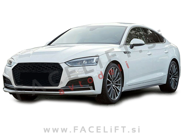Audi A5 B9 F5 16- maska RS5 izgled črna (sijaj) Audi A5 B9 F5 16- maska RS5 izgled črna (sijaj)