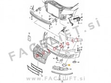 Audi A4 B7 8E 04-08 okvir meglenke desni Audi A4 B7 8E 04-08 okvir meglenke desni
