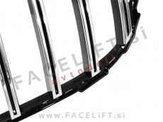 Mercedes C W205 18-21 maska črna kromirana (sijaj)