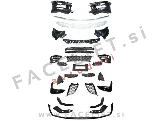 BMW 3 G20 G21 19- sprednji odbijač M-Performance izgled črni (sijaj) PDC