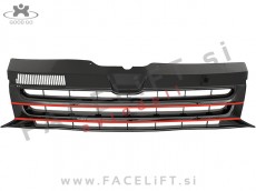 VW T5 / (09-15) / maska / črna rdeča (sijaj)
