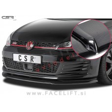 VW Golf 7 GTD GTI 12-17 podaljšek sprednjega odbijača karbon (sijaj)