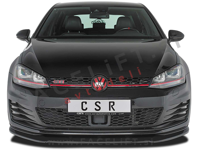 VW Golf 7 GTD GTI 12-17 podaljšek sprednjega odbijača črni (mat)