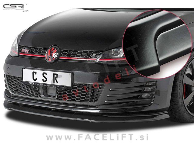 VW Golf 7 GTD GTI 12-17 podaljšek sprednjega odbijača črni (mat)