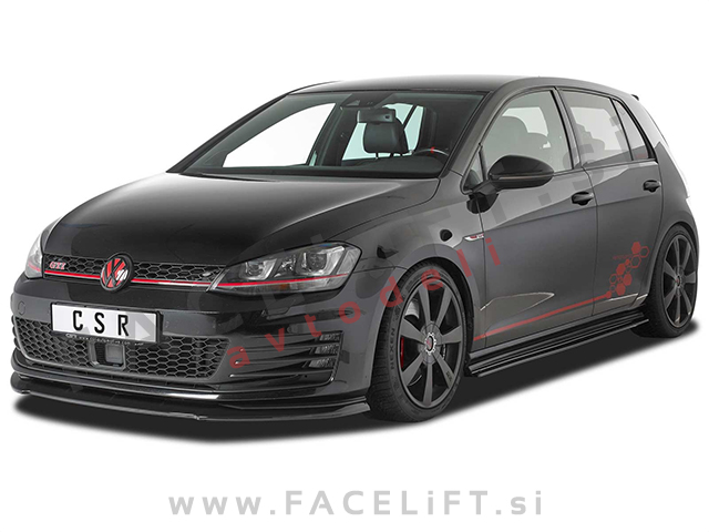 VW Golf 7 GTD GTI 12-17 podaljšek sprednjega odbijača črni (mat)