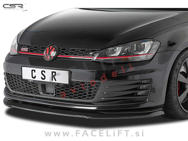 VW Golf 7 GTD GTI 12-17 podaljšek sprednjega odbijača črni (sijaj)