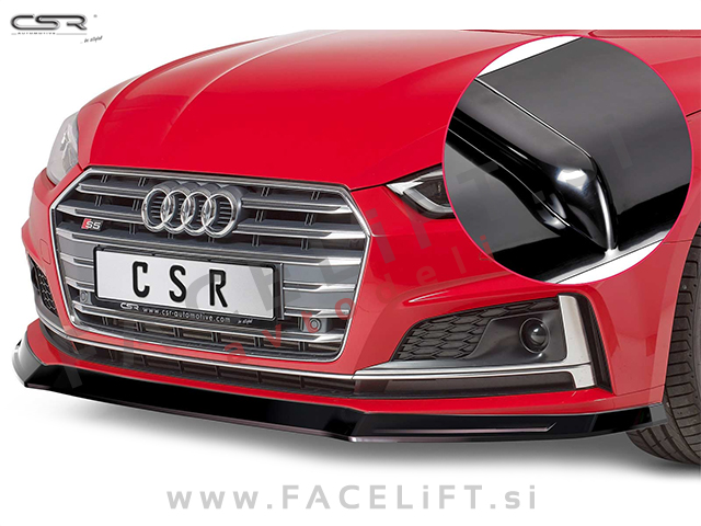 Audi A5 S line S5 F5 16- podaljšek sprednjega odbijača črni sijaj