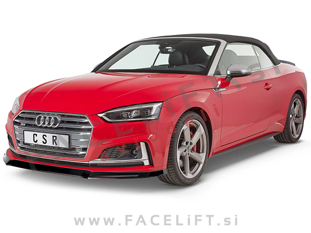 Audi A5 S line S5 F5 16- podaljšek sprednjega odbijača črni sijaj