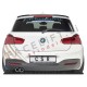 BMW 1 F20 F21 11-19 strešni spojler črni (mat)