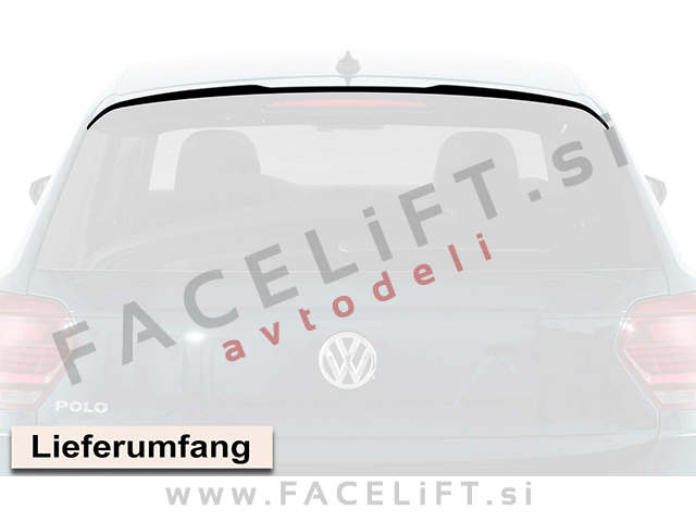 VW Polo Hatchback AW 17- strešni spojler črni (mat)