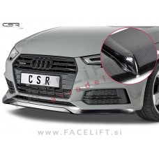 Audi A4 S line, S4 / B9 8W (15-19) / podaljšek sprednjega odbijača / karbon (sijaj)