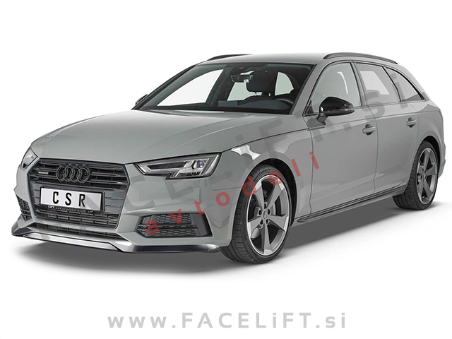 Audi A4 S line, S4 / B9 8W (15-19) / podaljšek sprednjega odbijača / črni (mat)