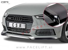 Audi A4 S line, S4 / B9 8W (15-19) / podaljšek sprednjega odbijača / črni (sijaj)