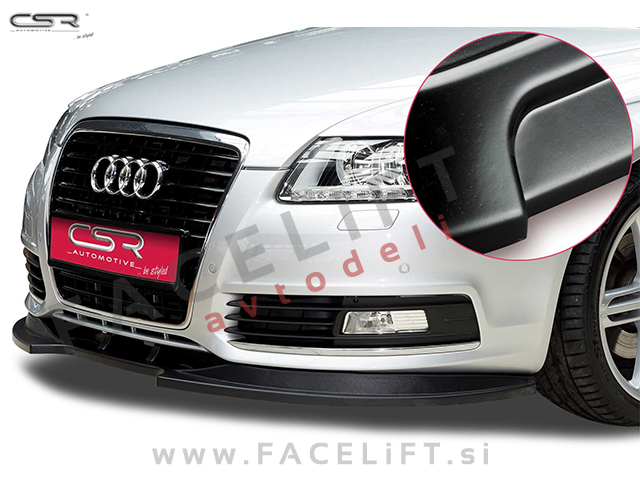 Audi A6 S line 4F C6 08-11 podaljšek sprednjega odbijača črni mat Audi A6 S line 4F C6 08-11 podaljšek sprednjega odbijača črni mat