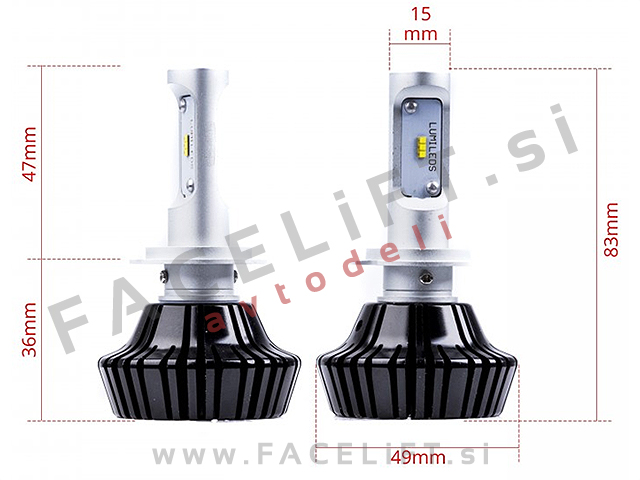 LED kit H7 Lumileds Luxeon ZES Philips 2x 30W (2x 4000lm) 6000K CANBUS 12V 24V LED kit H7 Lumileds Luxeon ZES Philips 2x 30W (2x 4000lm) 6000K CANBUS 12V 24V