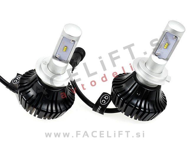 LED kit H7 Lumileds Luxeon ZES Philips 2x 30W (2x 4000lm) 4300K CANBUS 12V 24V