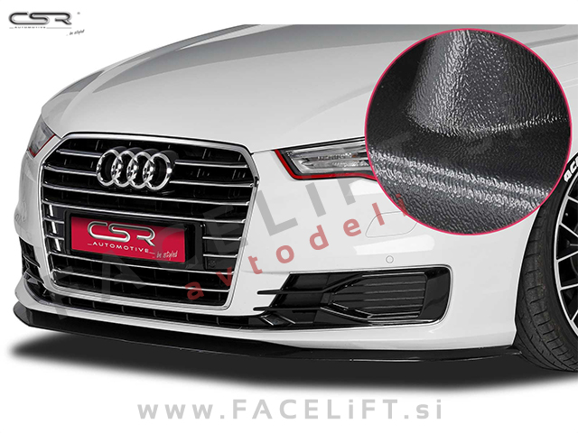Audi A6 4G C7 14-18 podaljšek sprednjega odbijača črni (mat)