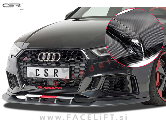 Audi RS3 / 8V (15- ) / podaljšek sprednjega odbijača / karbon (sijaj)