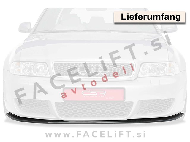 Audi RS4 / B5 8D (99-01) / podaljšek sprednjega odbijača / črni (sijaj)