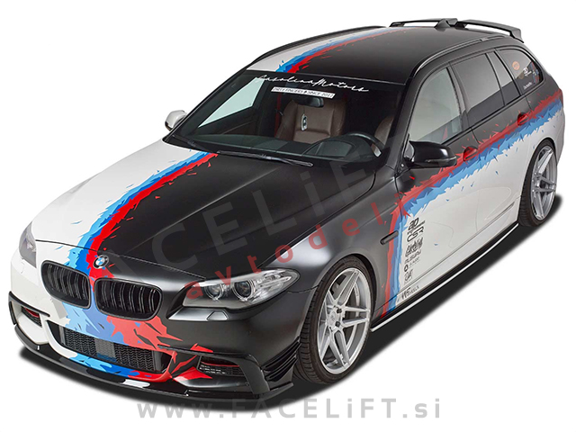 BMW 5 F10 F11 10-17 podaljšek sprednjega odbijača črni (sijaj)