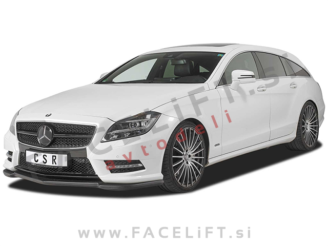 Mercedes CLS AMG Line / C218 (11-14) / podaljšek sprednjega odbijača / črni (mat)