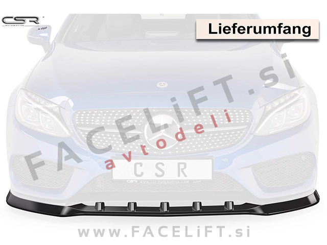 Mercedes C AMG Line / W205 (14-18) / podaljšek sprednjega odbijača / črni (sijaj)