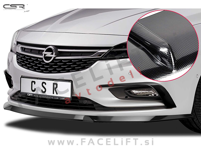 Opel Astra K / (15- ) / podaljšek sprednjega odbijača / karbon (sijaj)