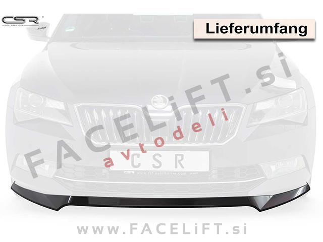 Škoda Superb / 3V (15-19) / podaljšek sprednjega odbijača / črni (mat) Škoda Superb / 3V (15-19) / podaljšek sprednjega odbijača / črni (mat)
