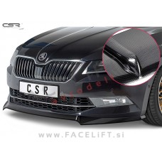 Škoda Superb / 3V (15-19) / podaljšek sprednjega odbijača / karbon (sijaj)
