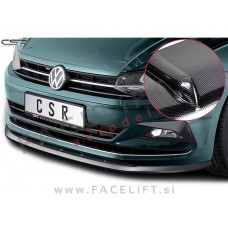 VW Polo 17-21 podaljšek sprednjega odbijača karbon sijaj