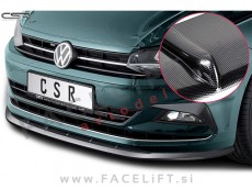 VW Polo 17-21 podaljšek sprednjega odbijača karbon sijaj