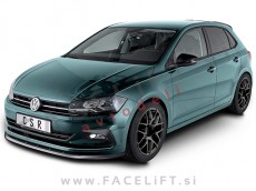 VW Polo 17-21 podaljšek sprednjega odbijača karbon sijaj