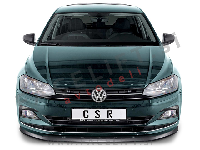 VW Polo 17-21 podaljšek sprednjega odbijača karbon sijaj