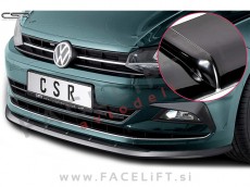 VW Polo 17-21 podaljšek sprednjega odbijača črni sijaj
